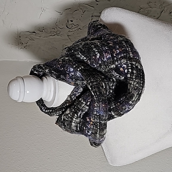 Saldarini 1882 Scarf Como Italy Lana Wool Mohair Plaid Multicolor Cozy Fringe - Picture 6 of 13